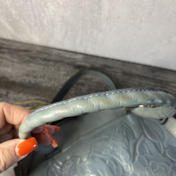 Patricia Nash Women's SMALL PARIS SATCHEL Slate Blue Preowned - Picture 15 of 15